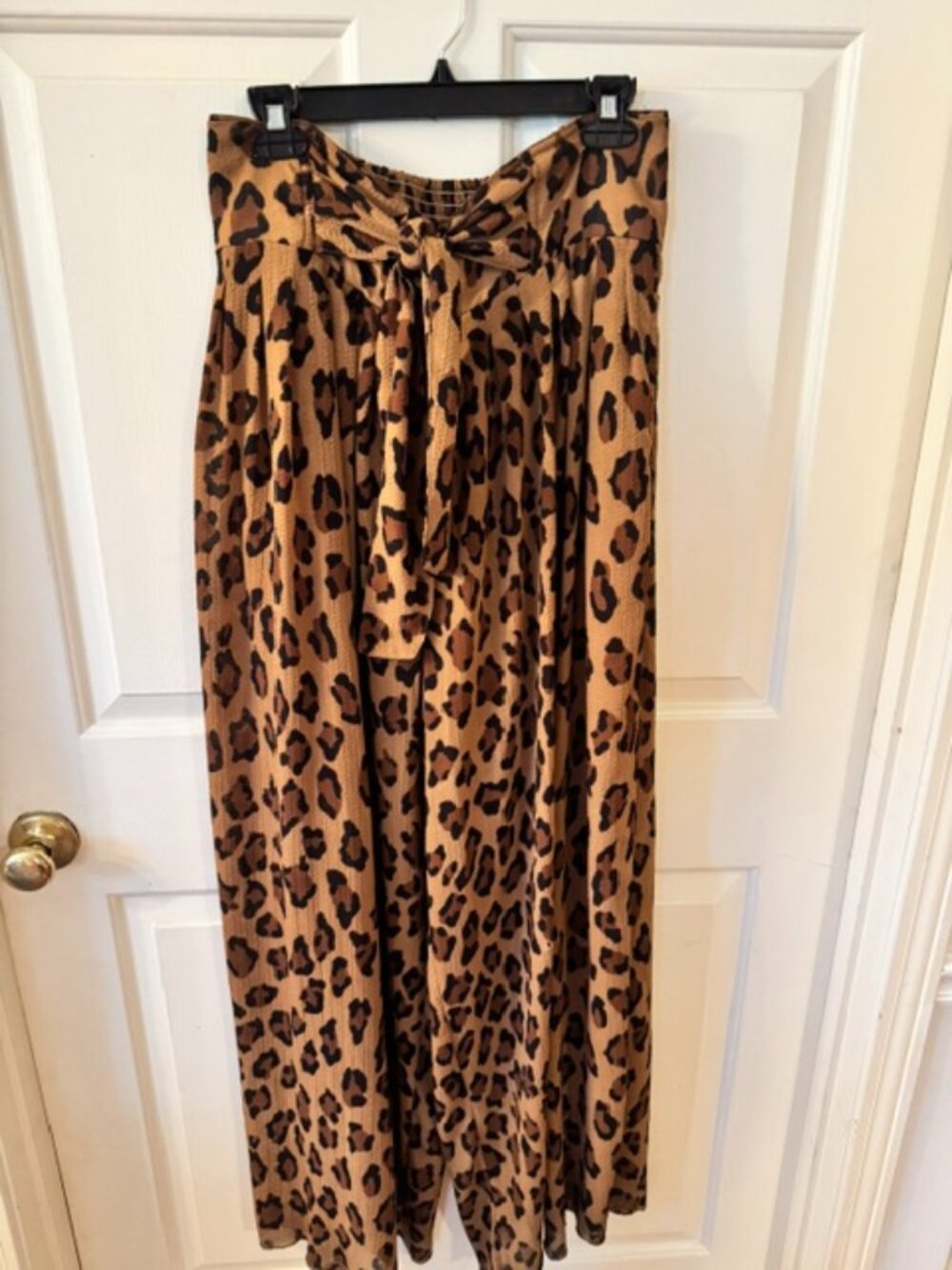 Intimately Free People Leopard Wide Leg Palazzo Lounge Wake Up Pants L